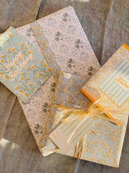 Twining Floral Birthday A2 Greeting Card