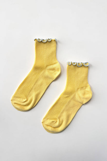The Petite Ruffled Modal Socks