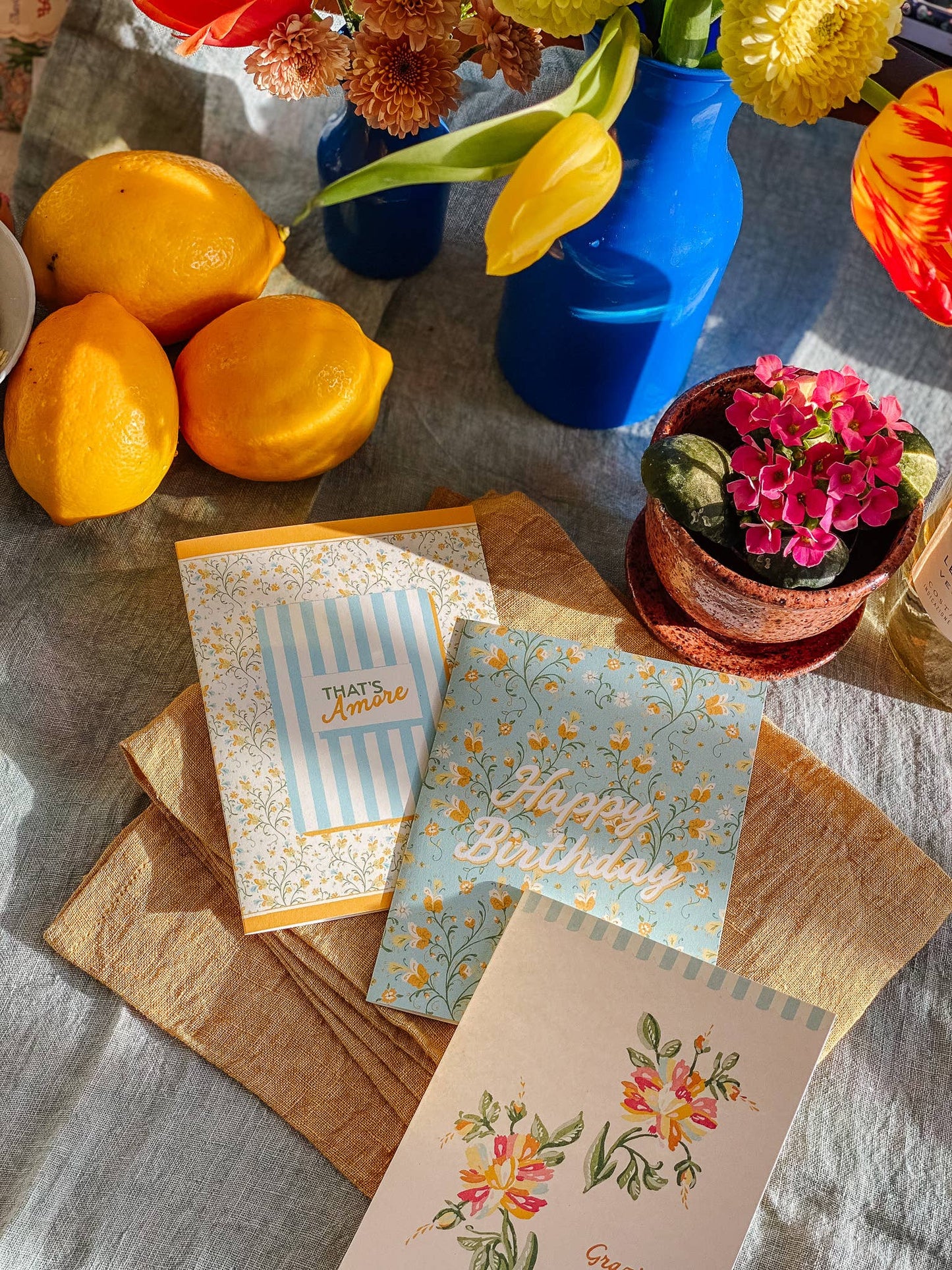 Twining Floral Birthday A2 Greeting Card