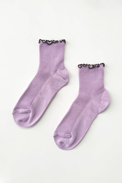 The Petite Ruffled Modal Socks