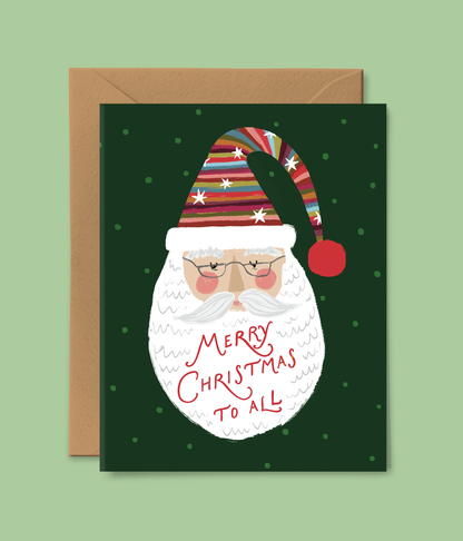 Rosy Cheeks Santa Card