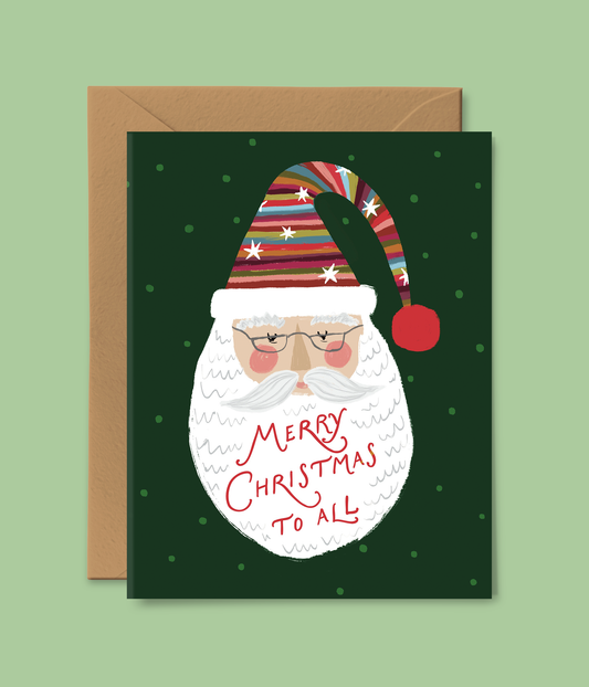Rosy Cheeks Santa Card