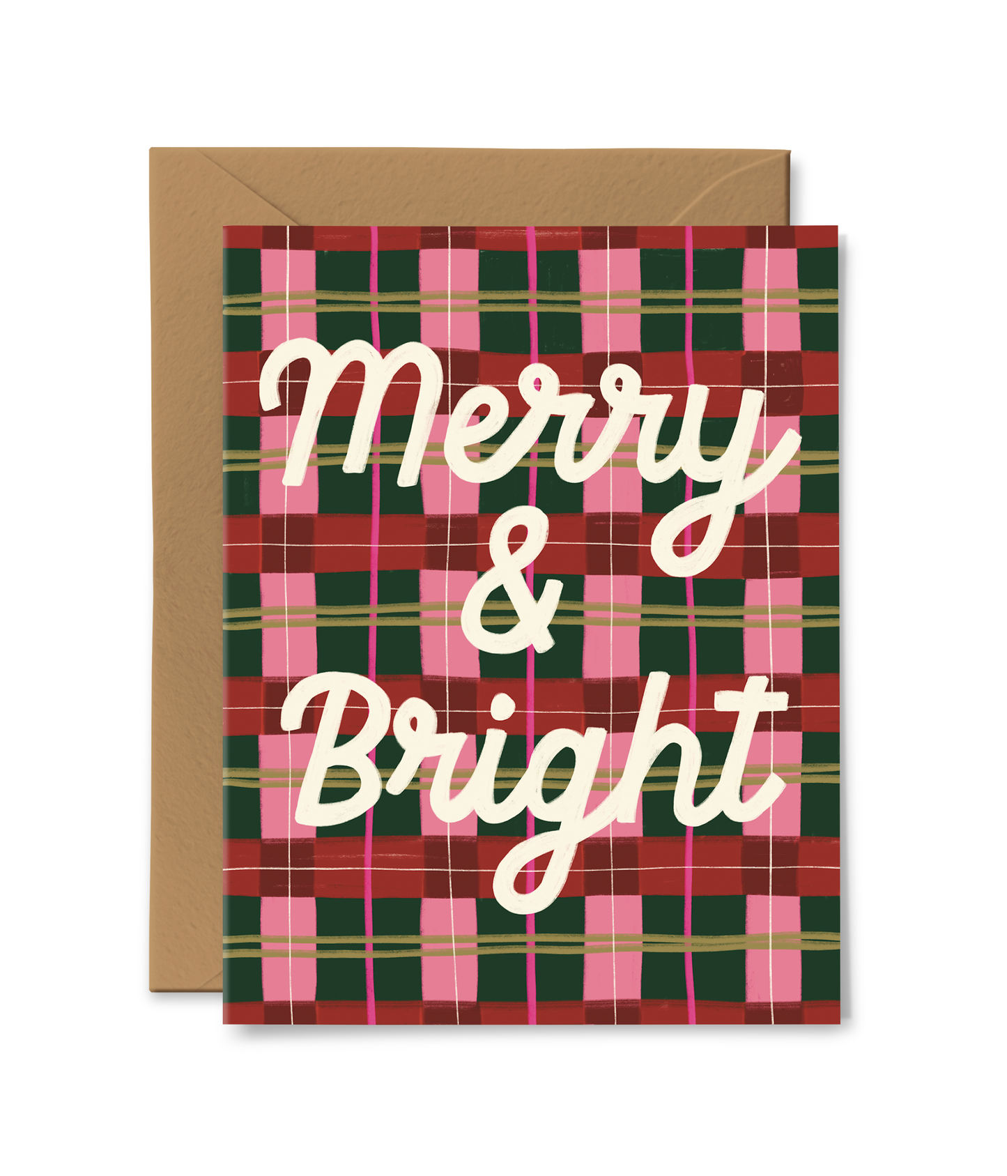 Merry and Bright Plaid Card
