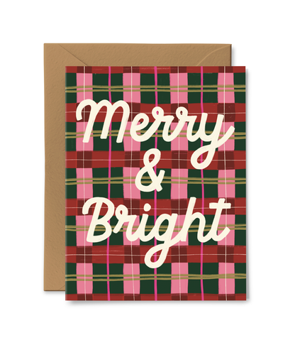 Merry and Bright Plaid Card