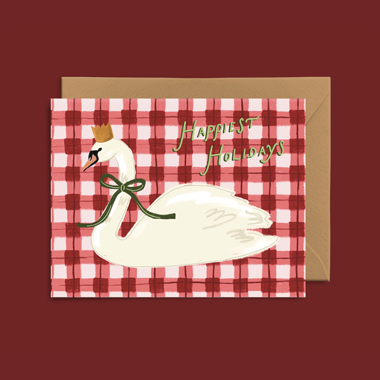 Holiday Swan Card