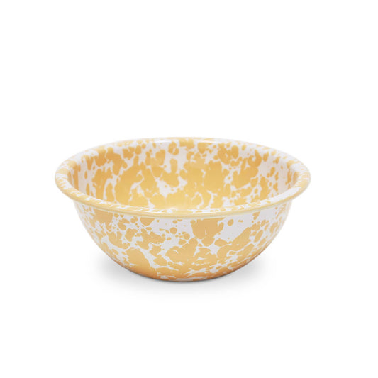 Small Serving Bowl | Yellow & White