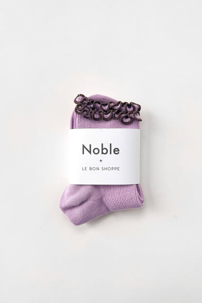 The Petite Ruffled Modal Socks