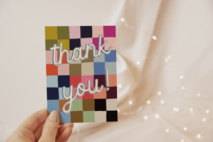 Thank You Checkered Card