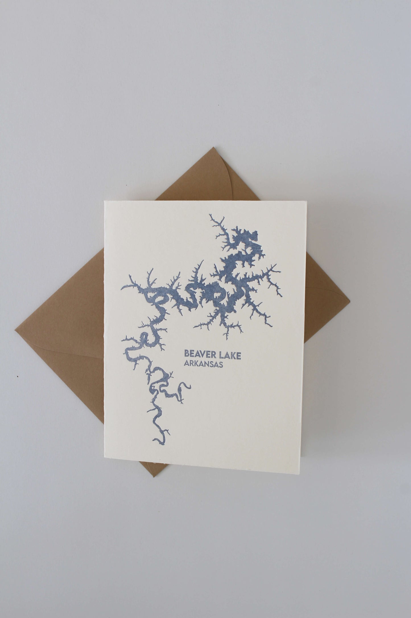 "Beaver Lake" Letterpress Greeting Card