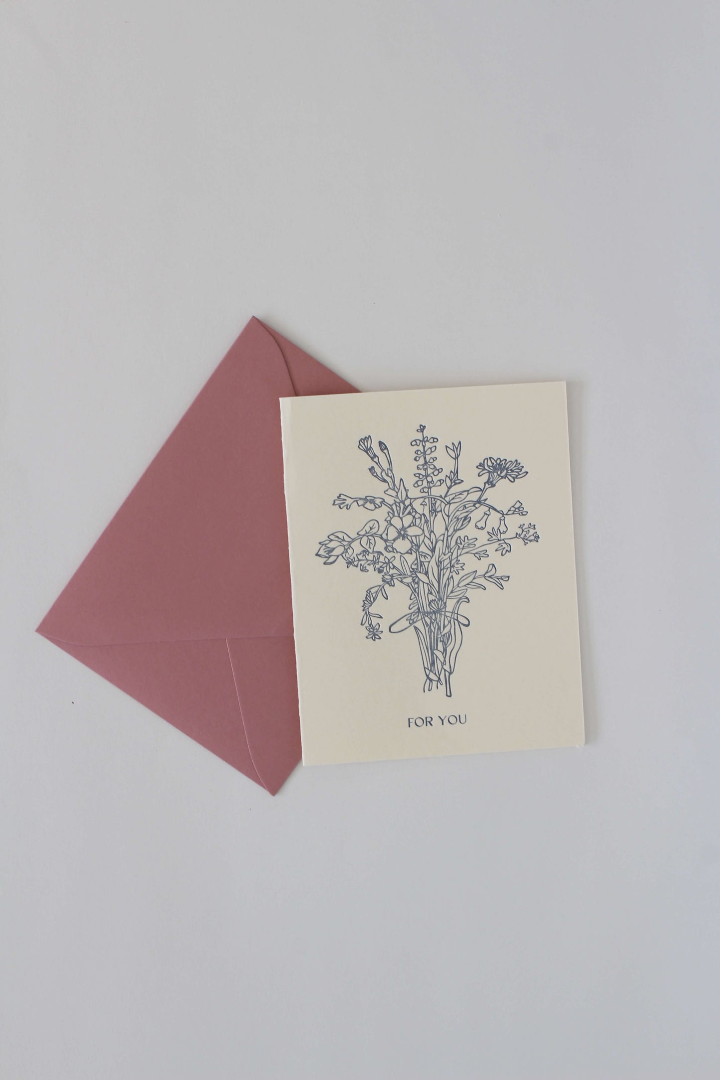 "For You" Letterpress Greeting Card