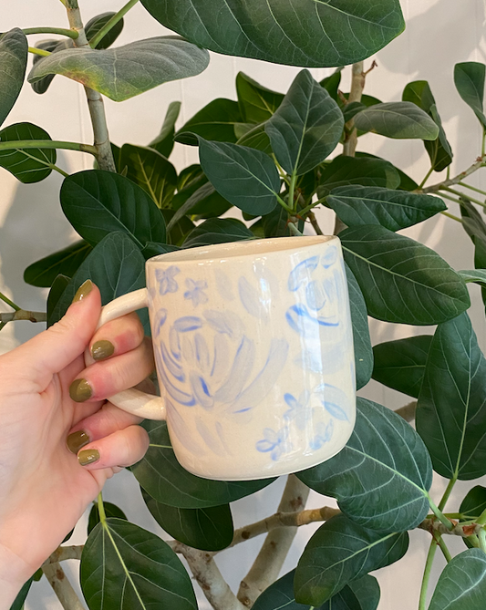 Loose Florals Hand-Painted Mug
