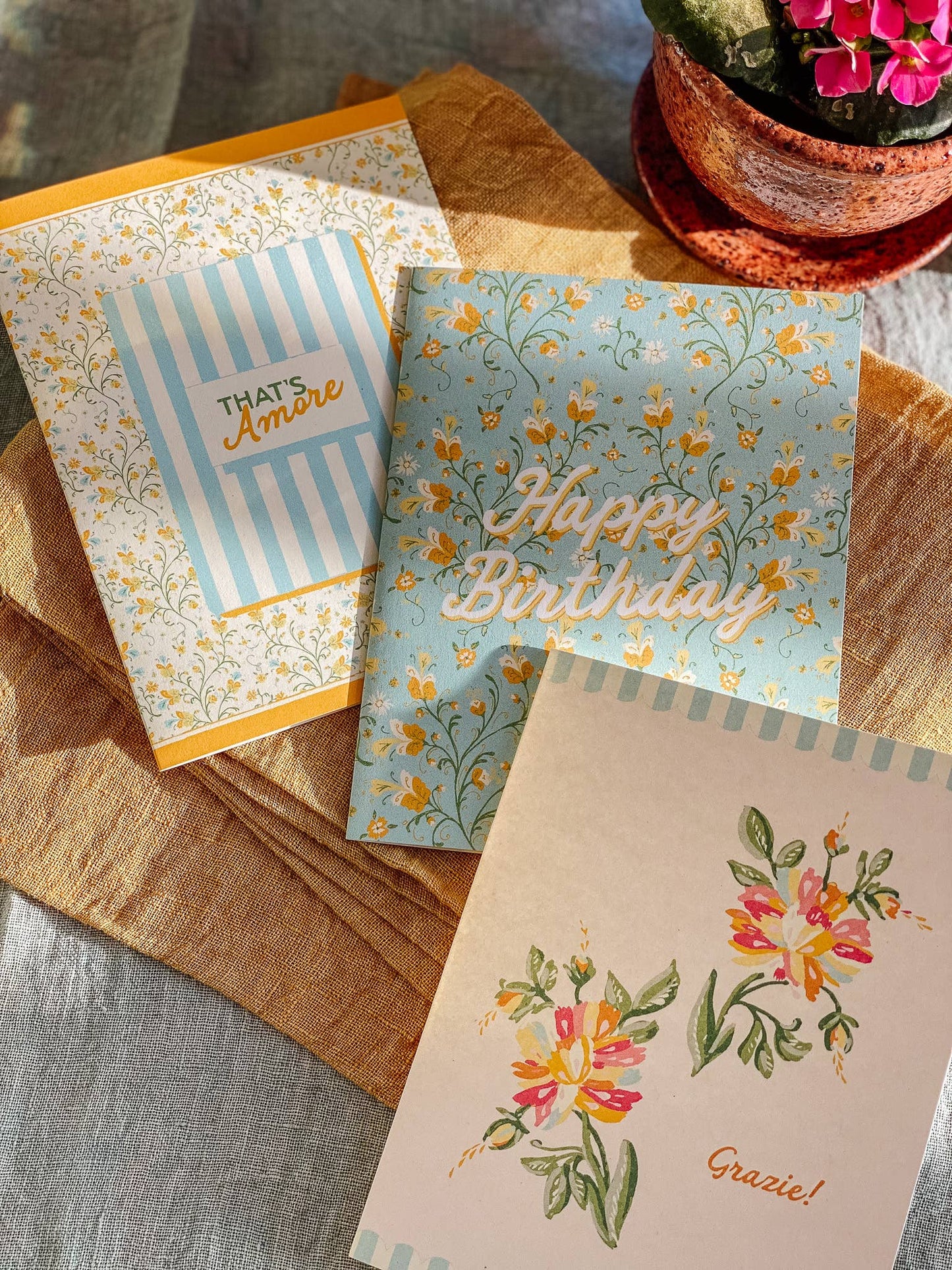 Twining Floral Birthday A2 Greeting Card