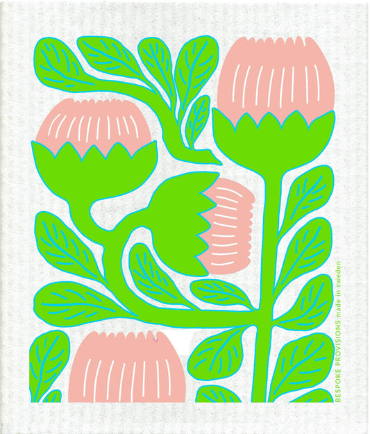 Modern Tulip Swedish Dishcloth