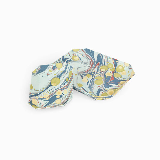 Ocean Pebble | Hand Marbled Tray Set
