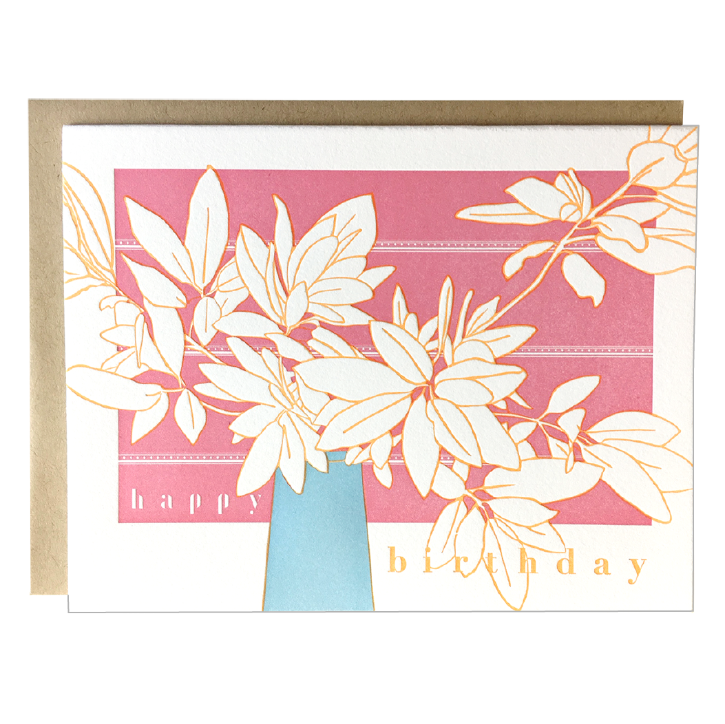 Foliage Bouquet Birthday Card