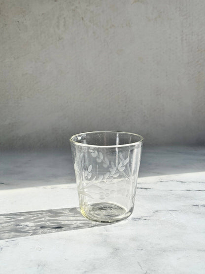 Hand-etched Conical Tumbler
