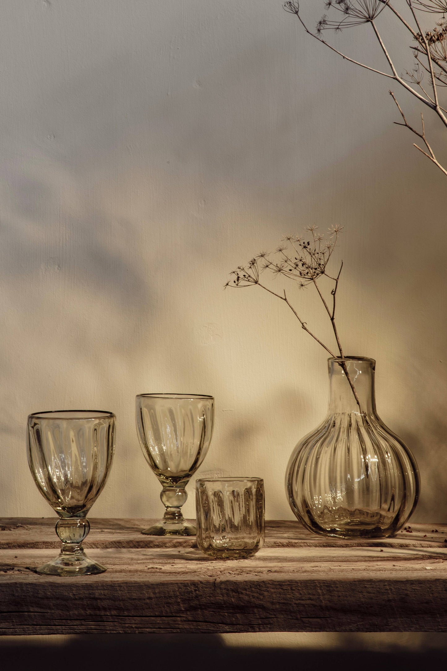 Handblown Fluted Tumbler (Two Sizes Available)