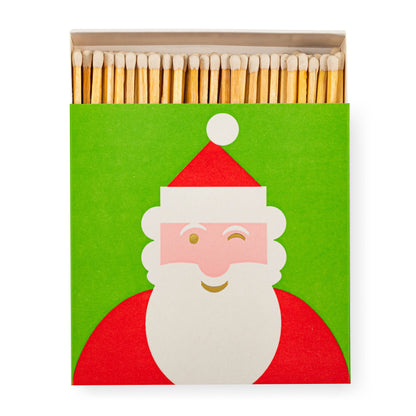 Winking Santa | Square - Christmas Safety Matches🎄