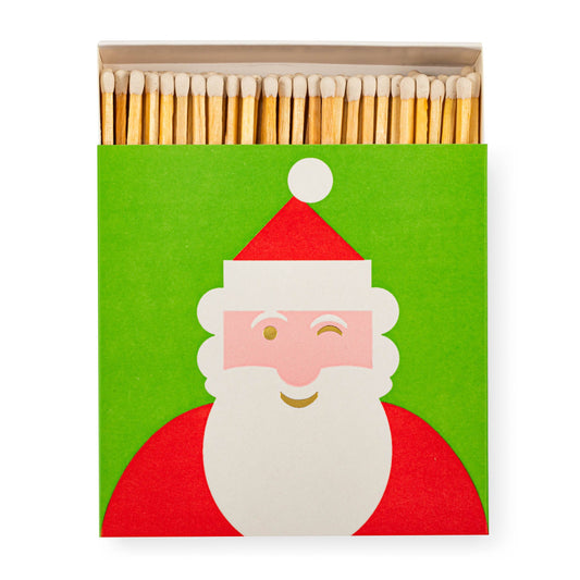 Winking Santa | Square - Christmas Safety Matches🎄