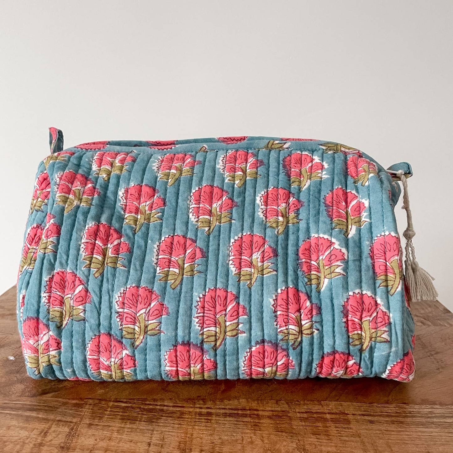 Lake Floral Block Print Pouch