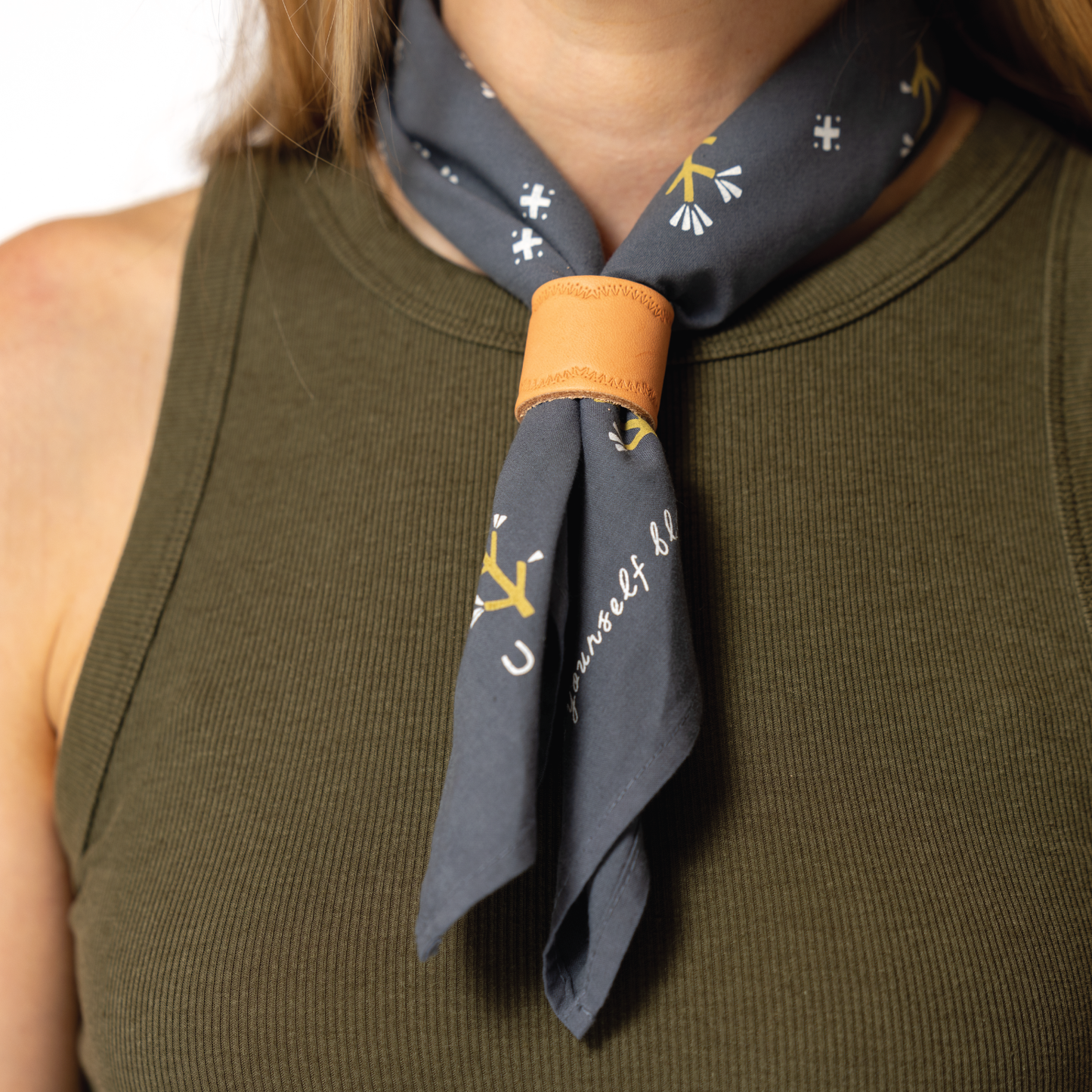 Leather Bandana Slide