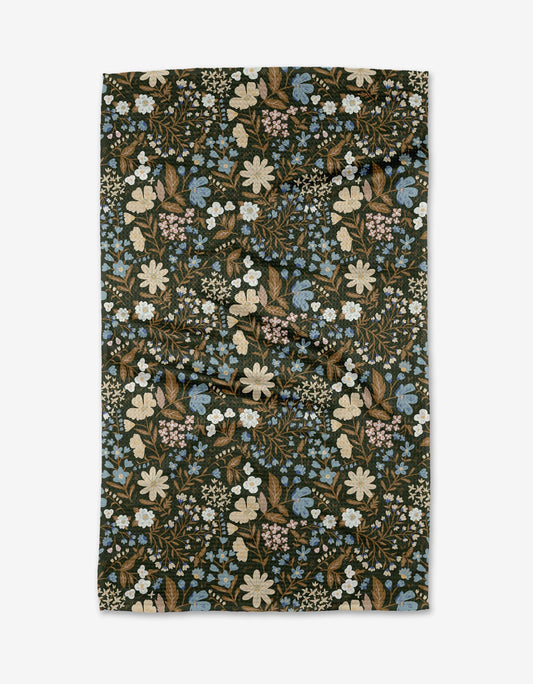 Cottage Meadow Sepia Tea Towel