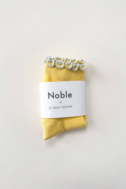 The Petite Ruffled Modal Socks