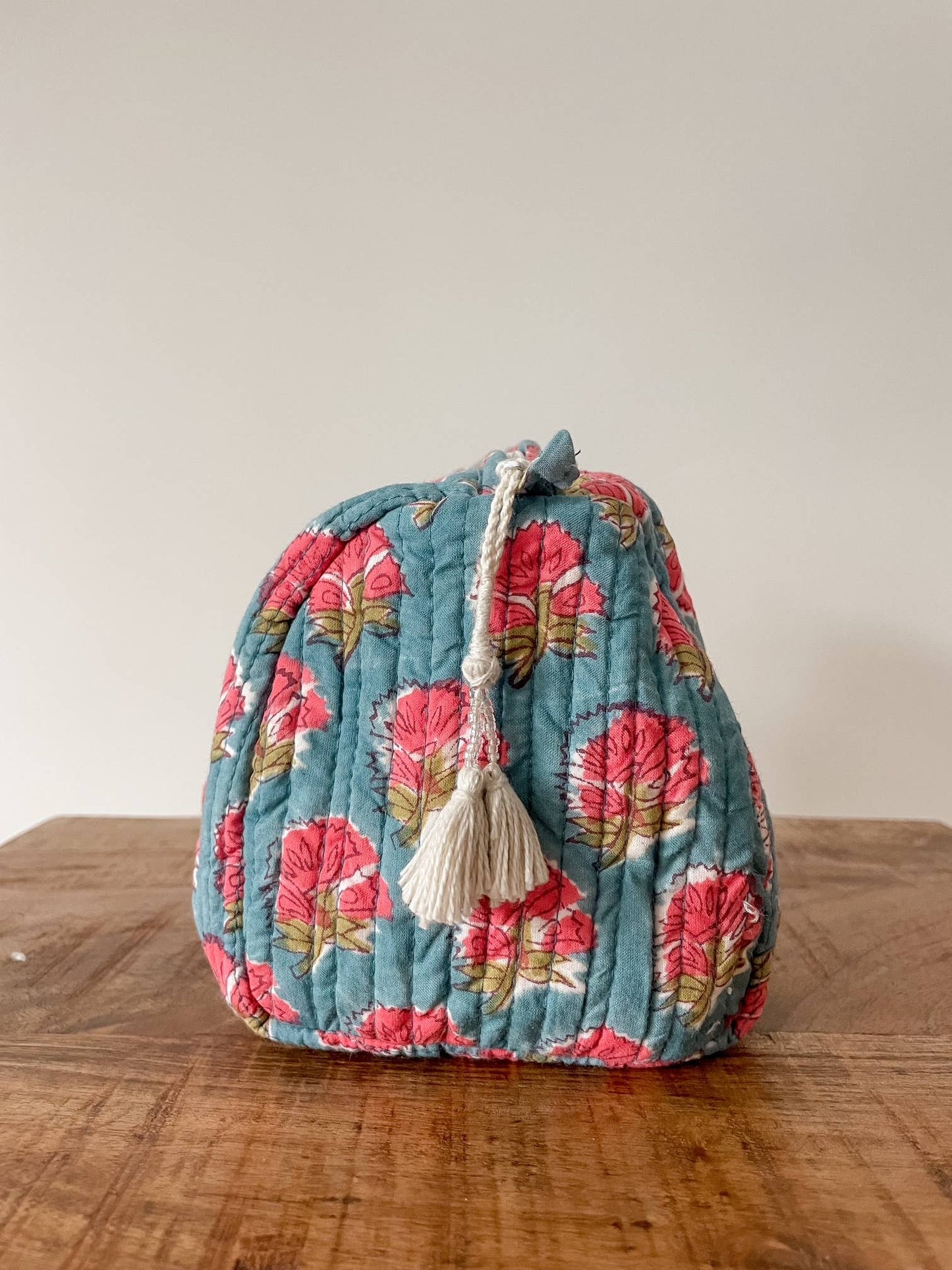 Lake Floral Block Print Pouch