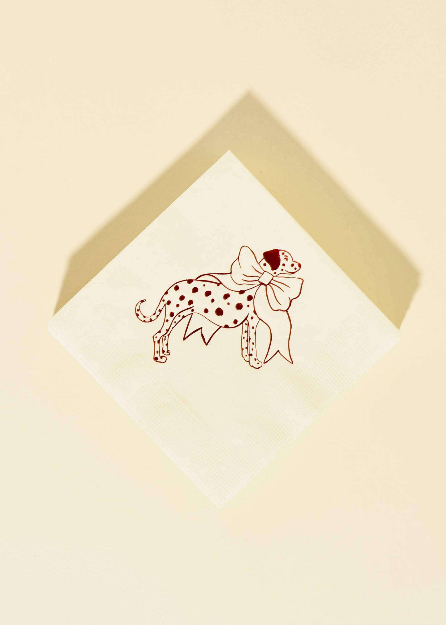 Dalmatian Red and White Cocktail Napkins