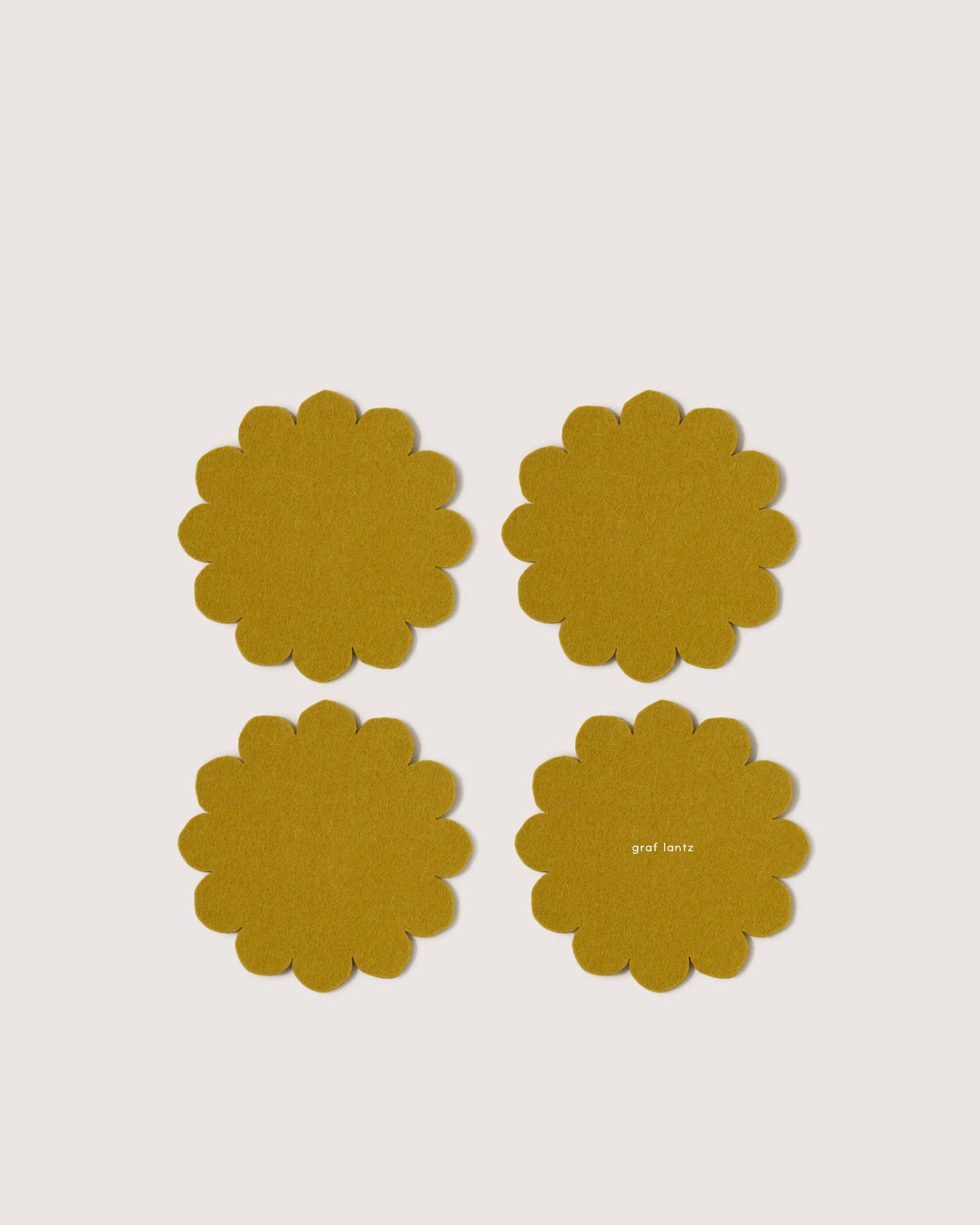 Scalloped Merino Wool Coasters | Dandelion