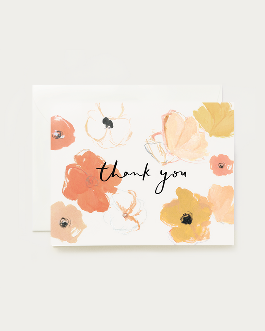 Poppies Thank You Card