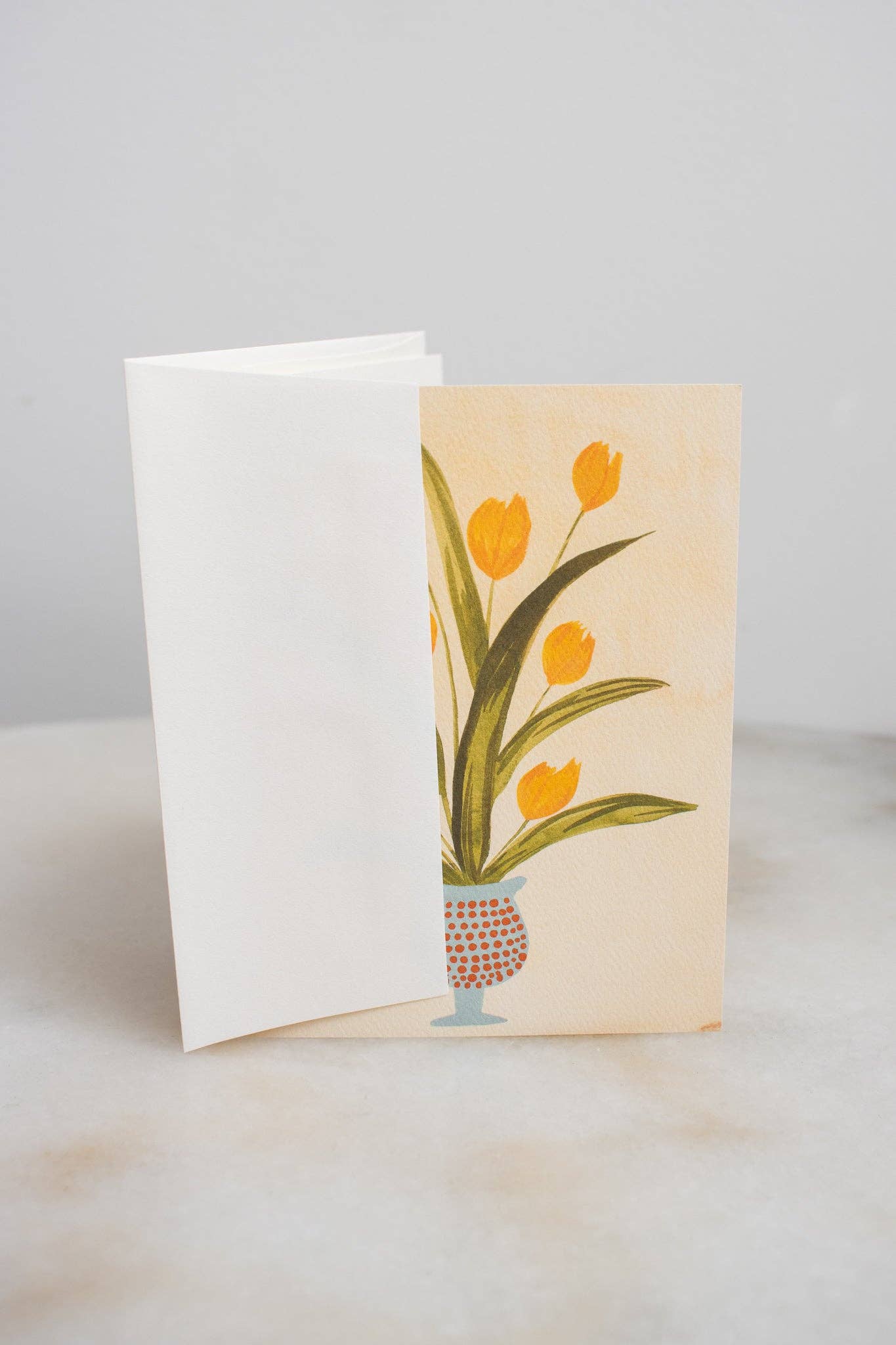 Yellow Tulip Vase Card