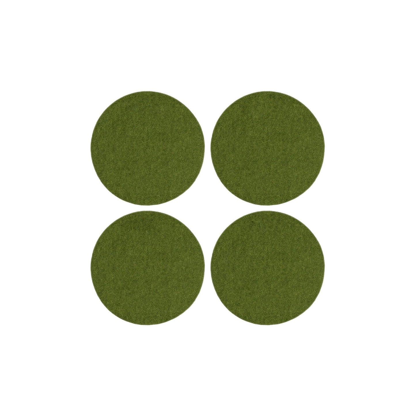 Merino Wool Round Coasters | Loden Green