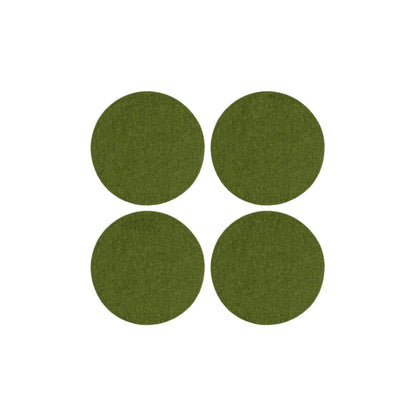 Merino Wool Round Coasters | Loden Green