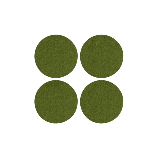 Merino Wool Round Coasters | Loden Green