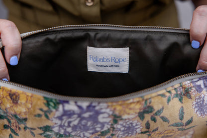 Golden Meadow Velvet Cosmetic Pouch
