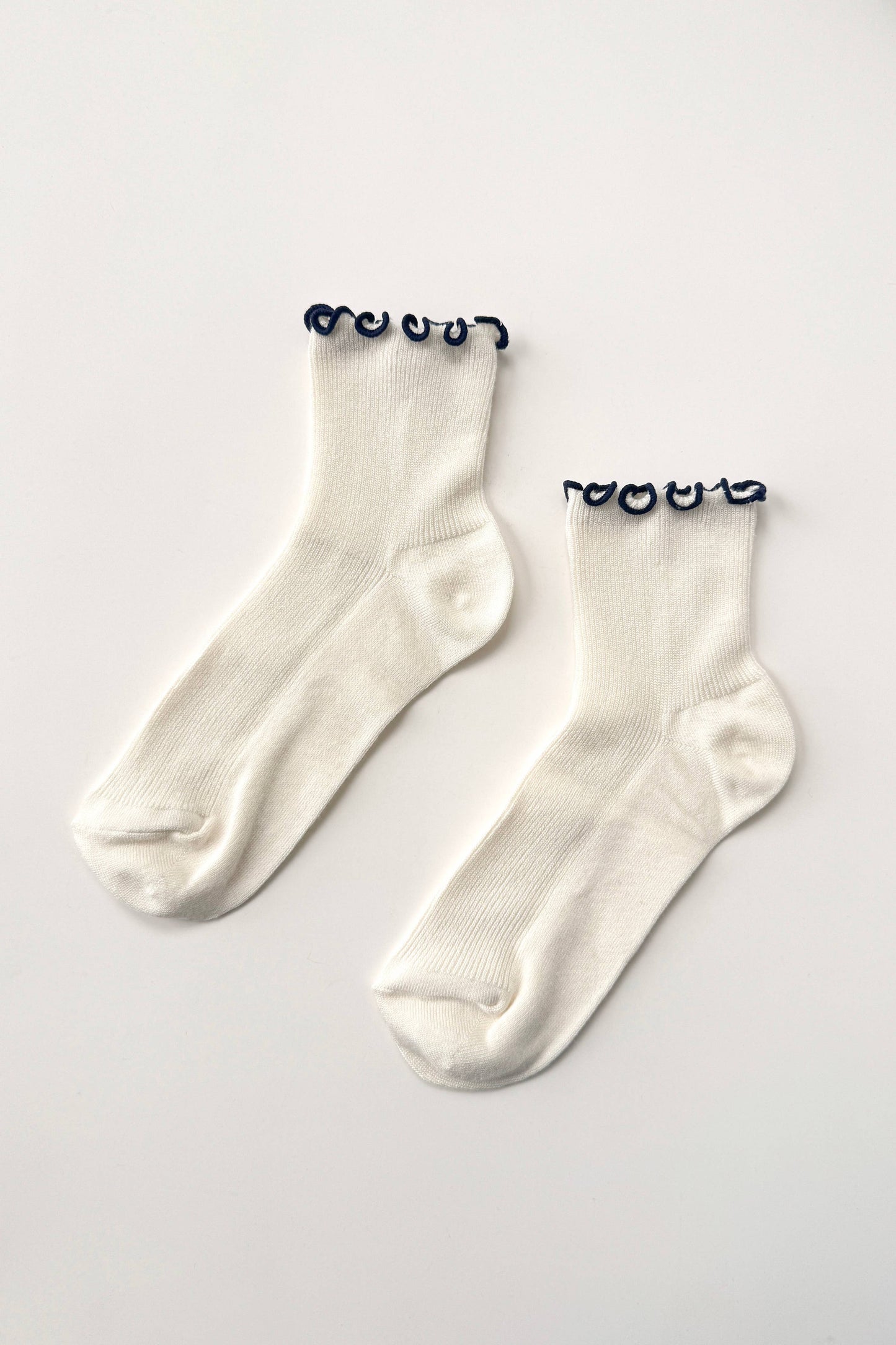 The Petite Ruffled Modal Socks