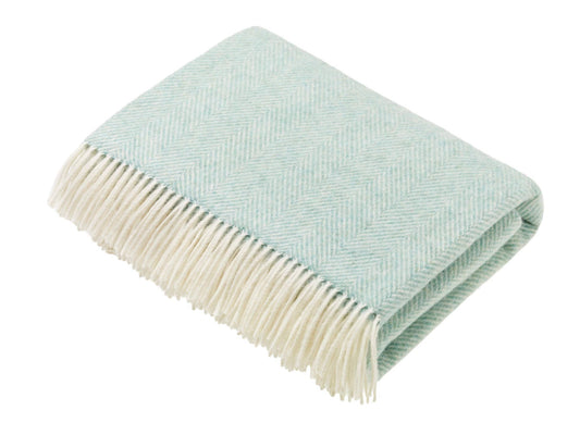 Herringbone Merino Lambswool Blanket (Multiple Colors Available)