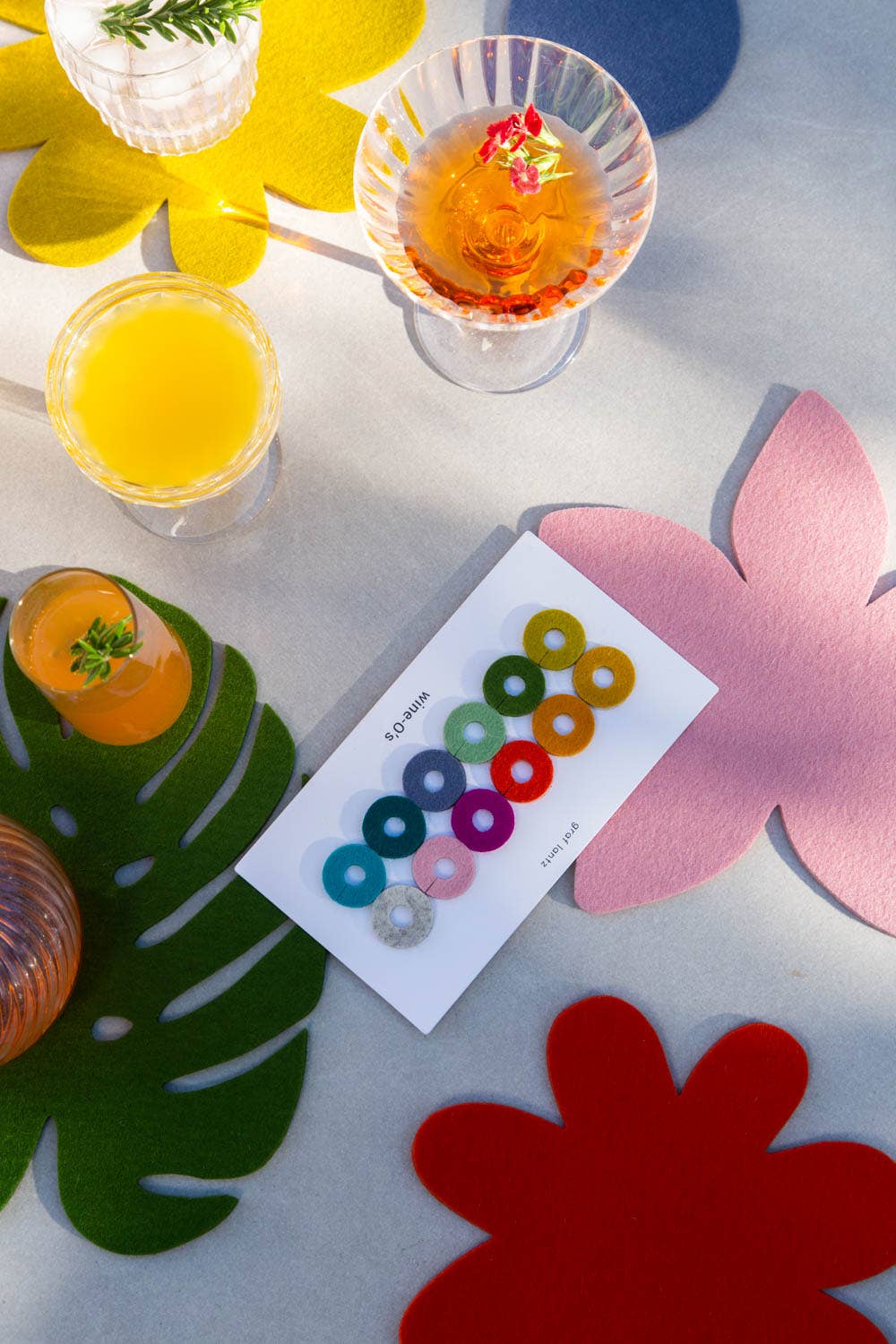 Merino Wool Felt Round Wine Markers