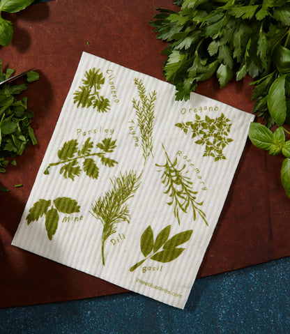 Herbs Swedish Dishcloth