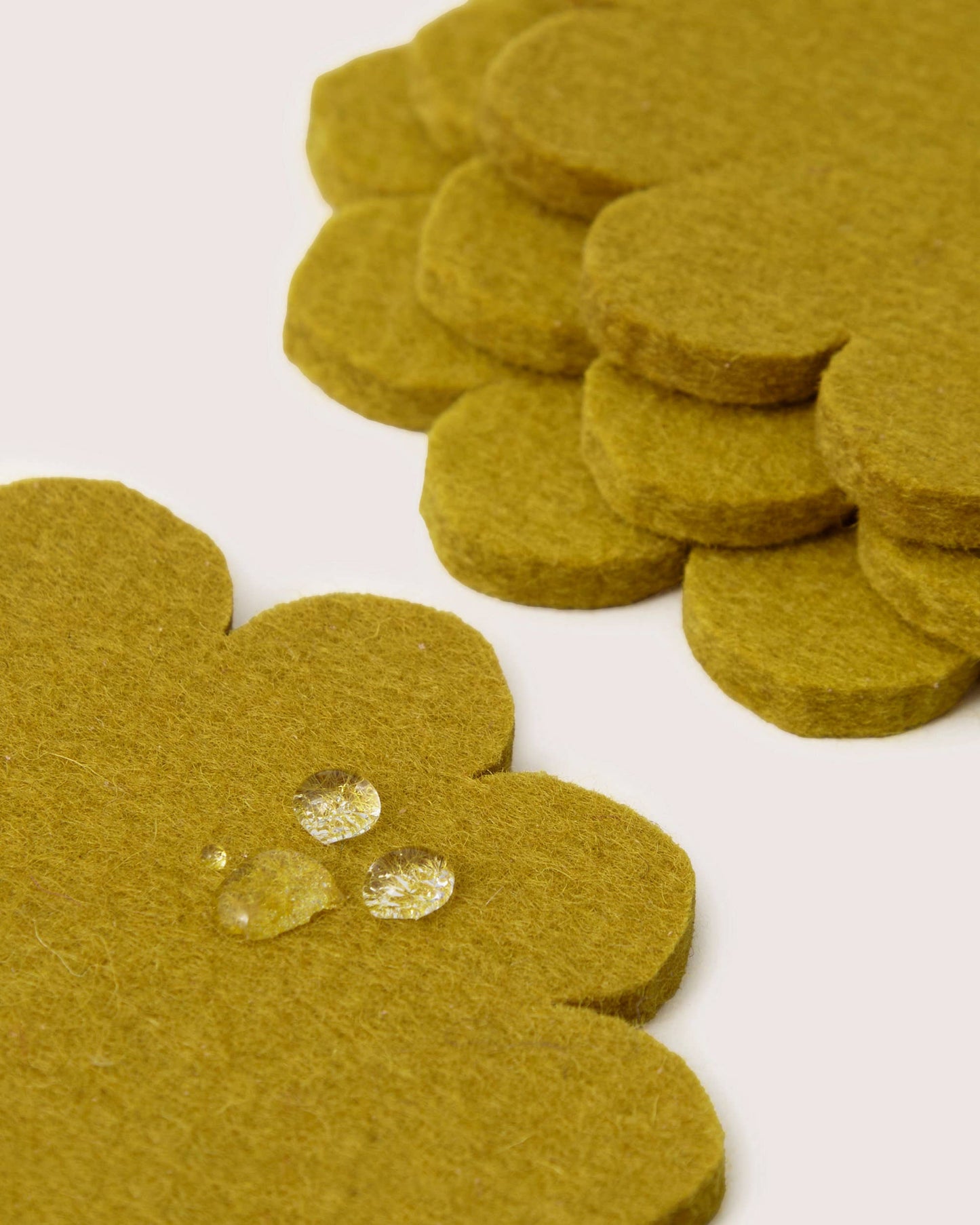 Scalloped Merino Wool Coasters | Dandelion