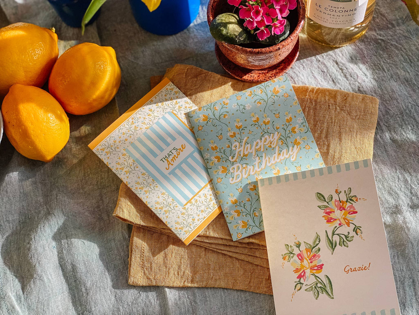 Twining Floral Birthday A2 Greeting Card
