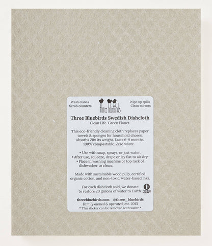 Black Poppies Swedish Dishcloth