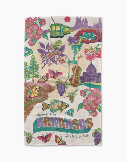 Greetings From Arkansas Tea Towel
