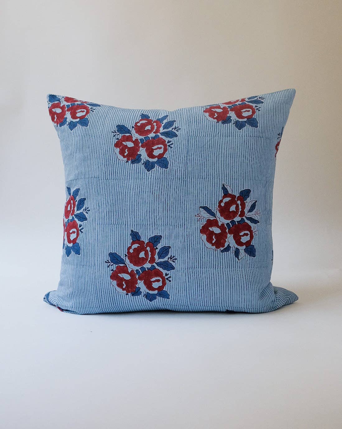 Mia - Hand Block-printed Linen Pillowcase